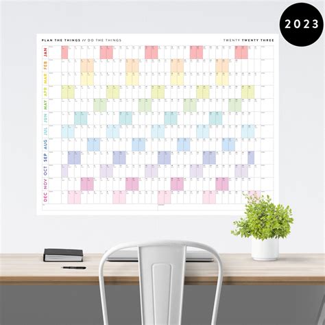 Get Organized with a Clear View: Large Print Wall Calendar 2023